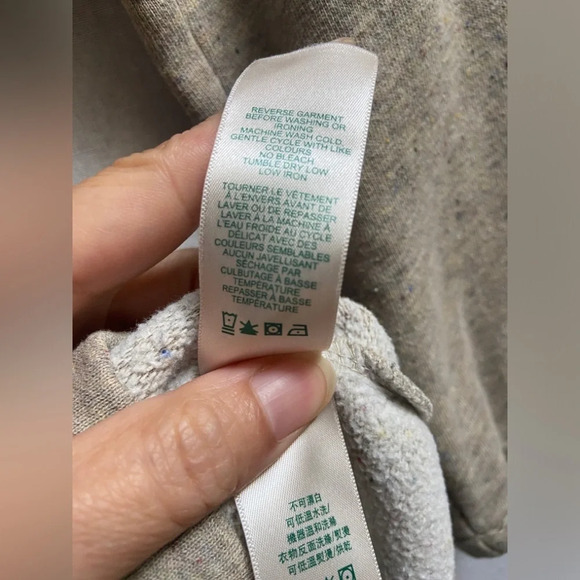 Roots 3/4 sleeve speckle colour long cotton sweatshirt Sz XS - Picture 9 of 11